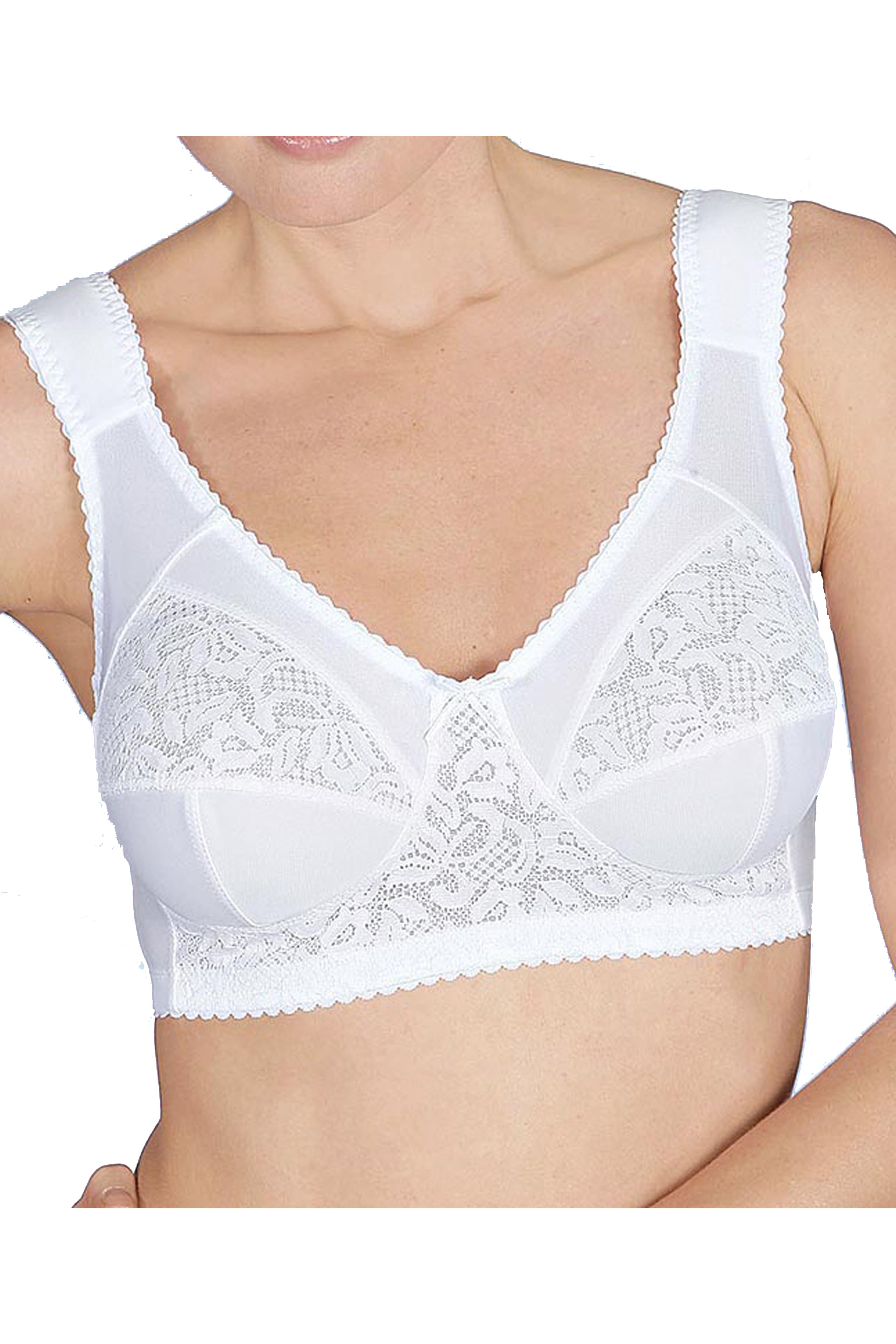 Lucy non-wired bra in white