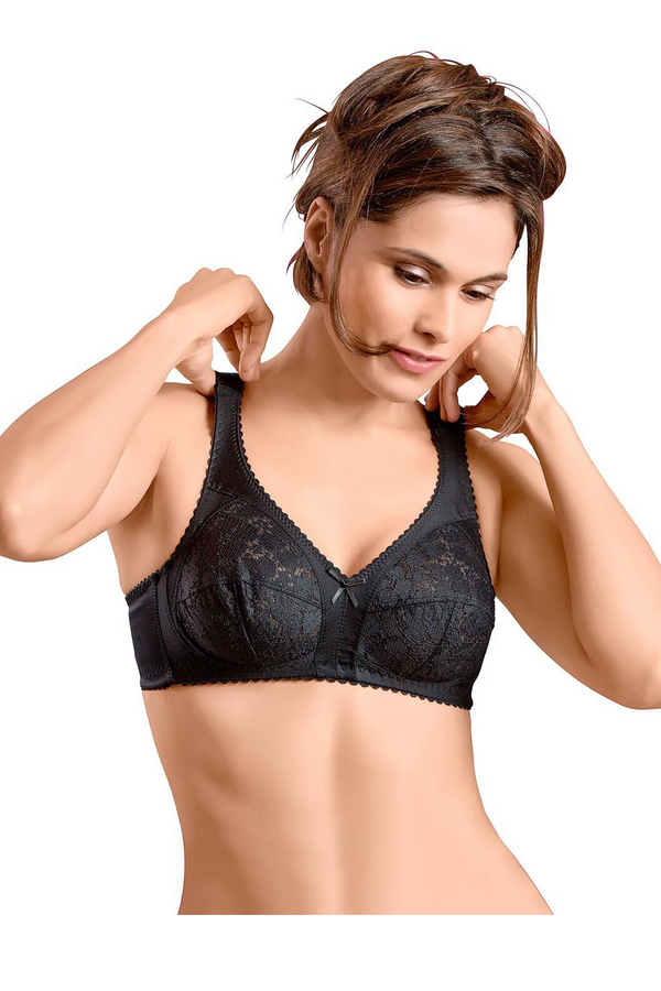 Serena non-wired soft bra with lace C-D